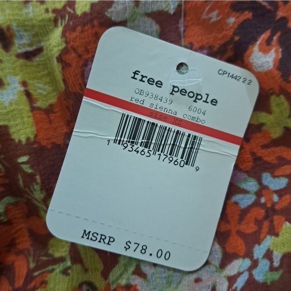 Free People Intimately Say It To Me Bodysuit in Red Sienna Comb NWT - Picture 12 of 12